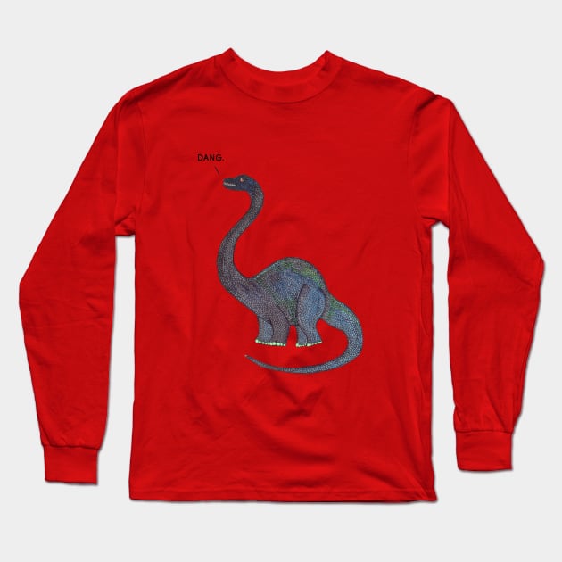 Dang Dino Long Sleeve T-Shirt by melikeozmen